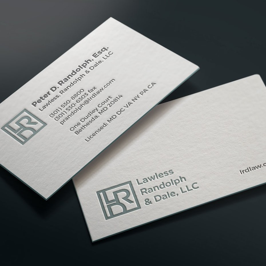 Law firm business card