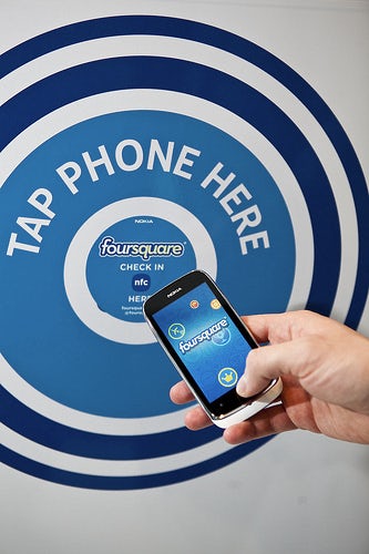 nfc foursquare check in