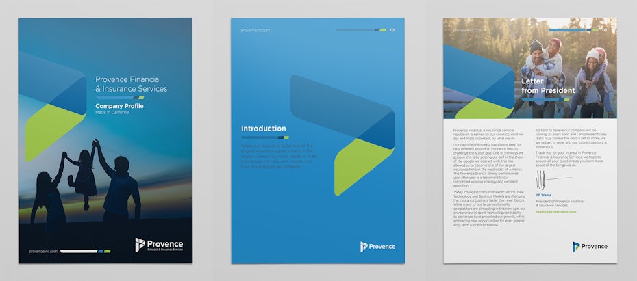 types of graphic design example: marketing material design