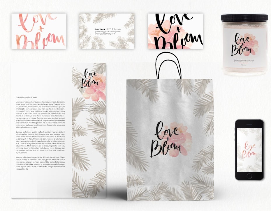 pretty and feminine corporate design
