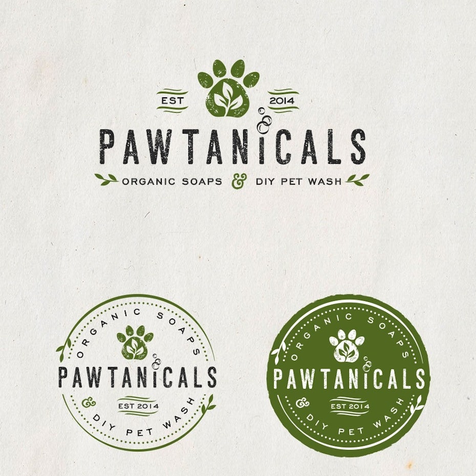 Pawtanicals logo design