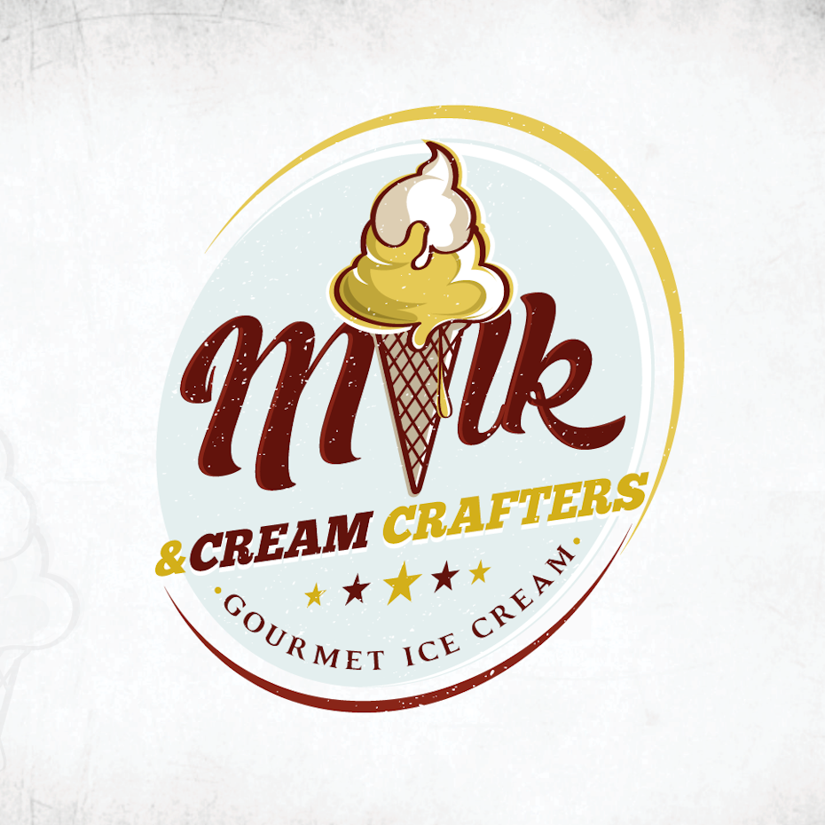 Modern ice cream logo