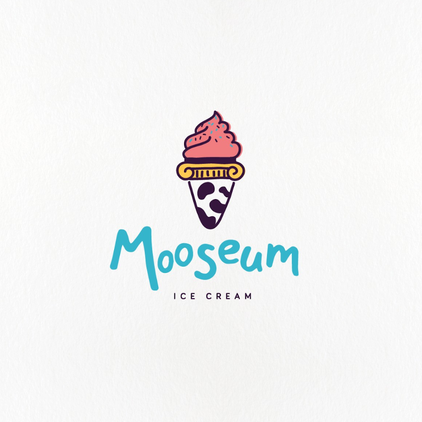 Modern ice cream logo