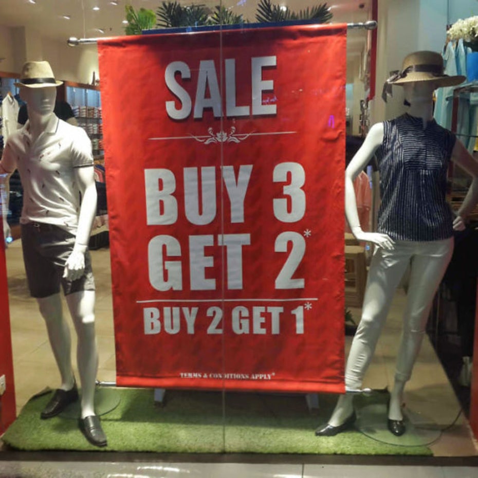Sale Buy 2 Get 1 design fail