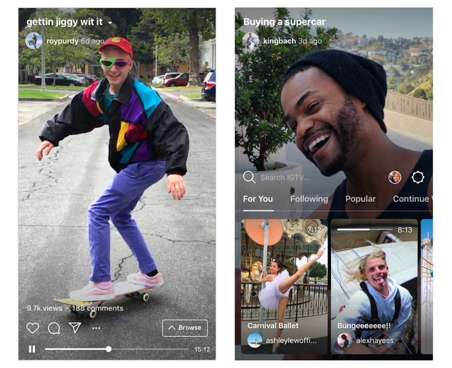 IGTV interface