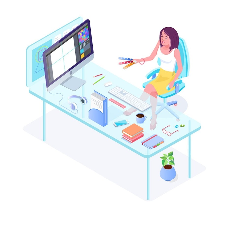 illustration of graphic designer
