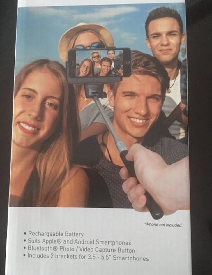 Selfie stick ad design fail