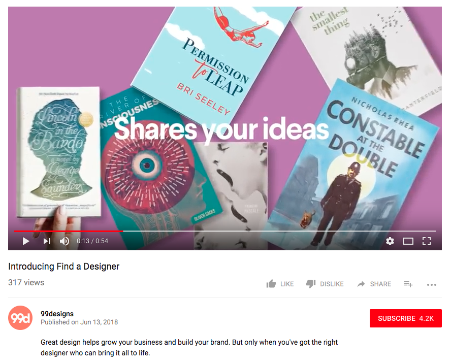 youtube interface