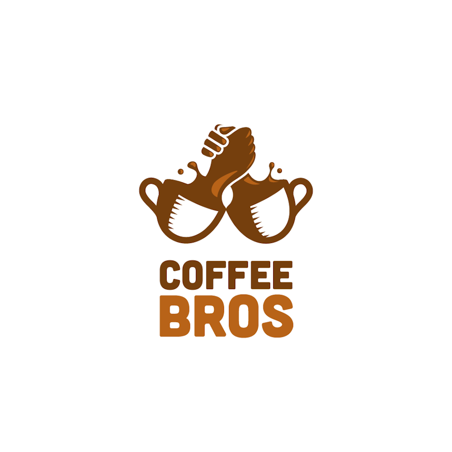 handshake out of coffee mug splash
