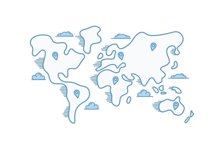 illustrated globe and map