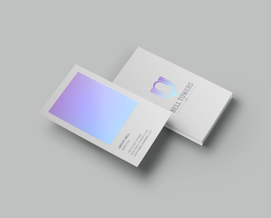 pastel gradient business card