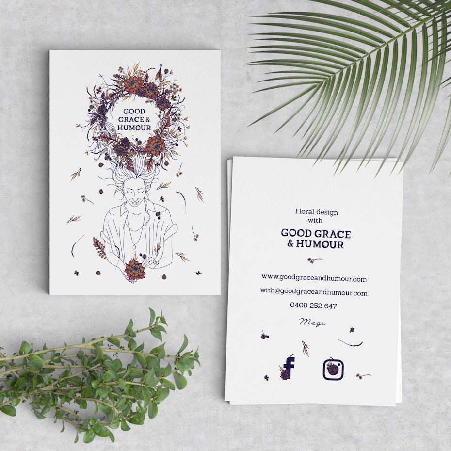 illustrated business card