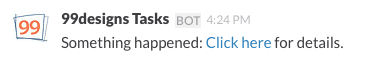 Example plain Slack notifications