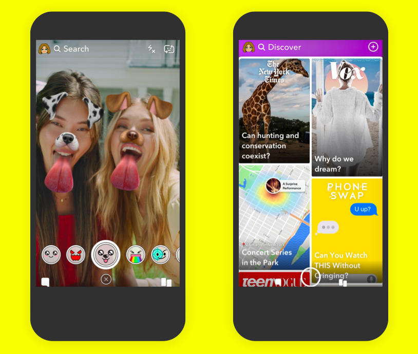 Snapchat interface