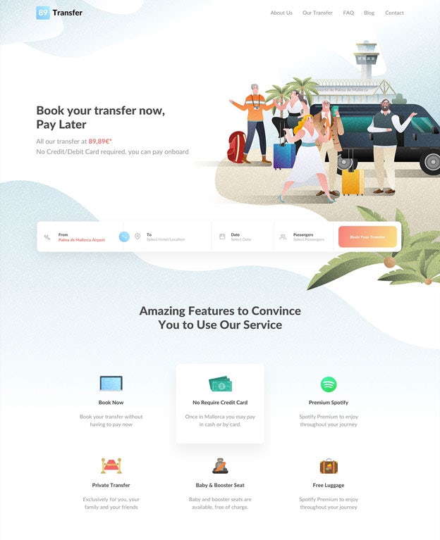 transportation website design