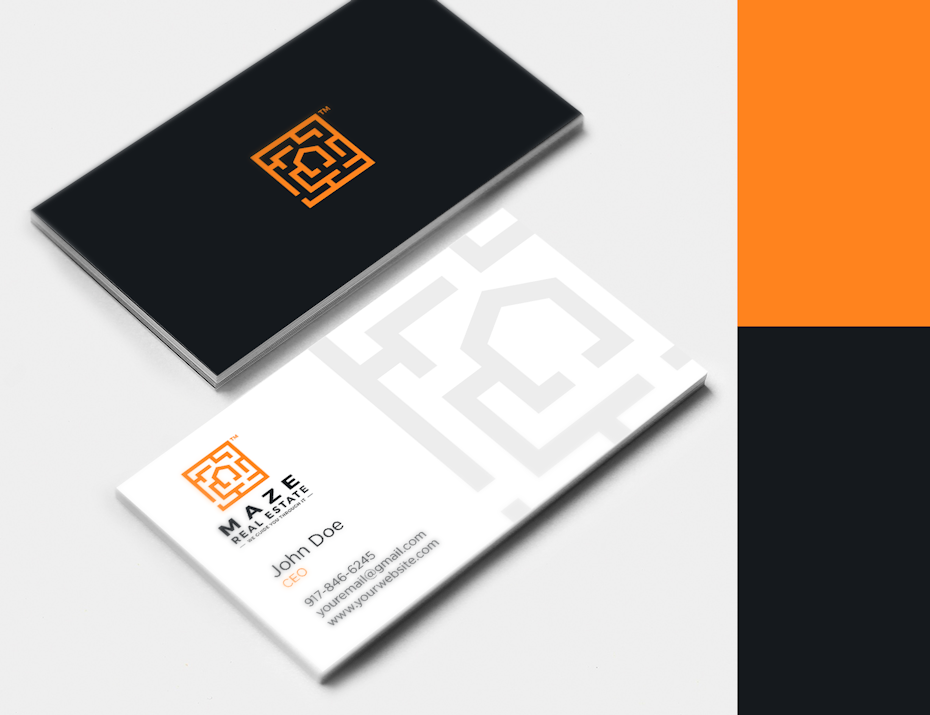 Maze real estate business card