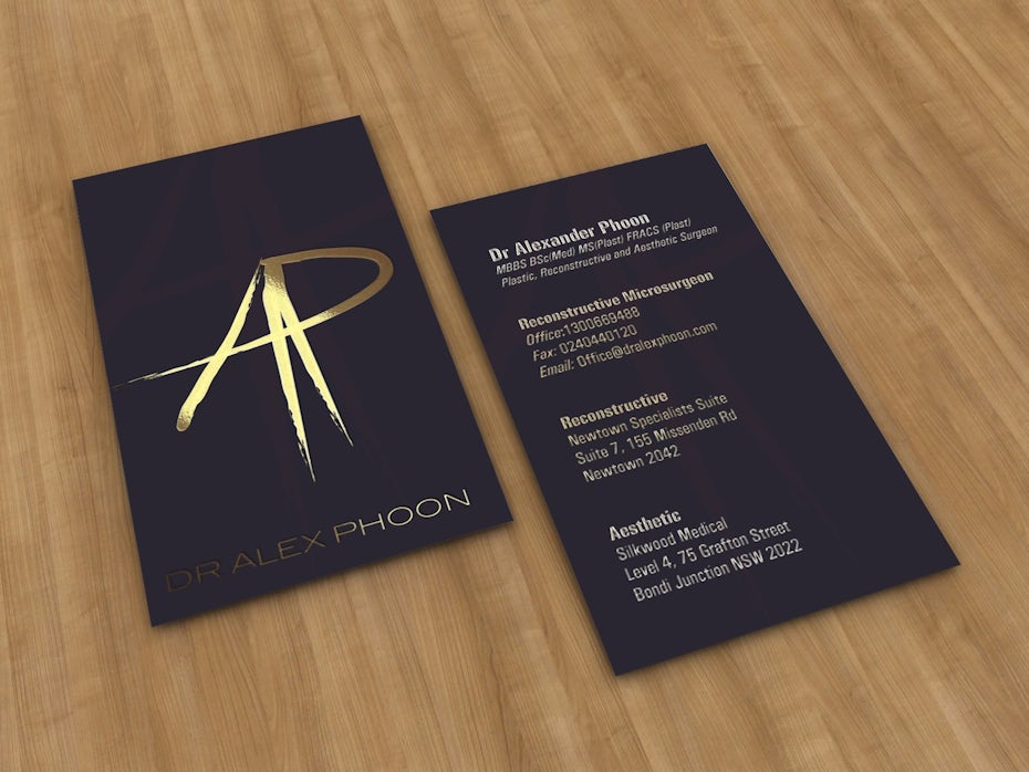 Dr. Alex Phoon business card design