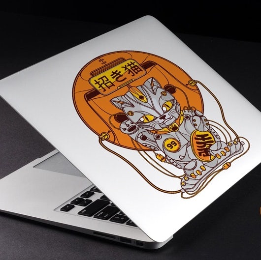 Cat laptop decal