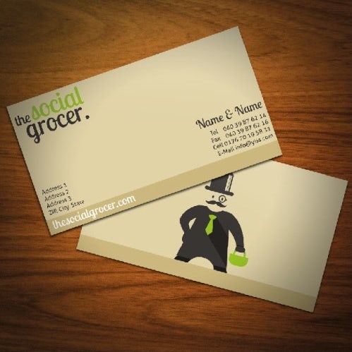 The Social Grocer business card