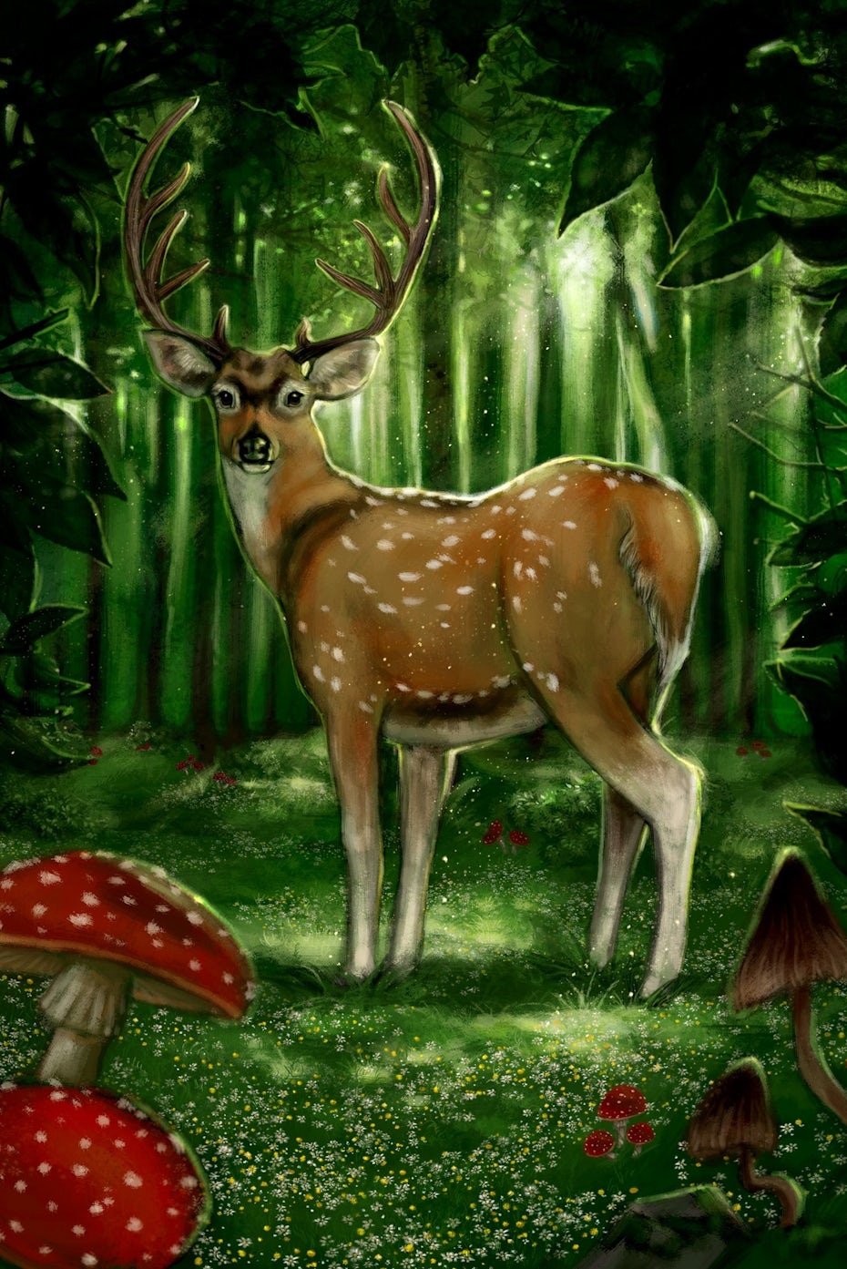 deer painting