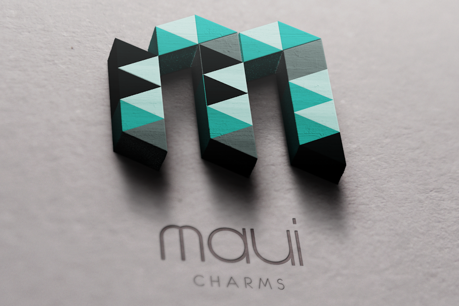 3D charms logo design