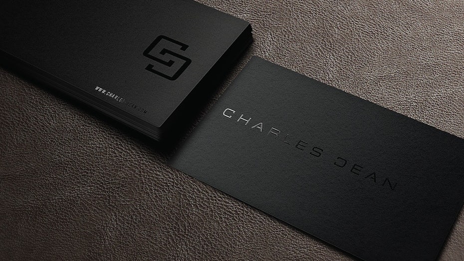 Black business card