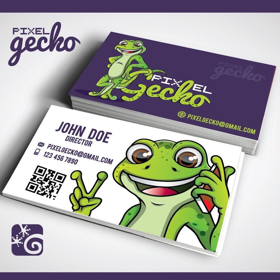 Pixel Gecko business card