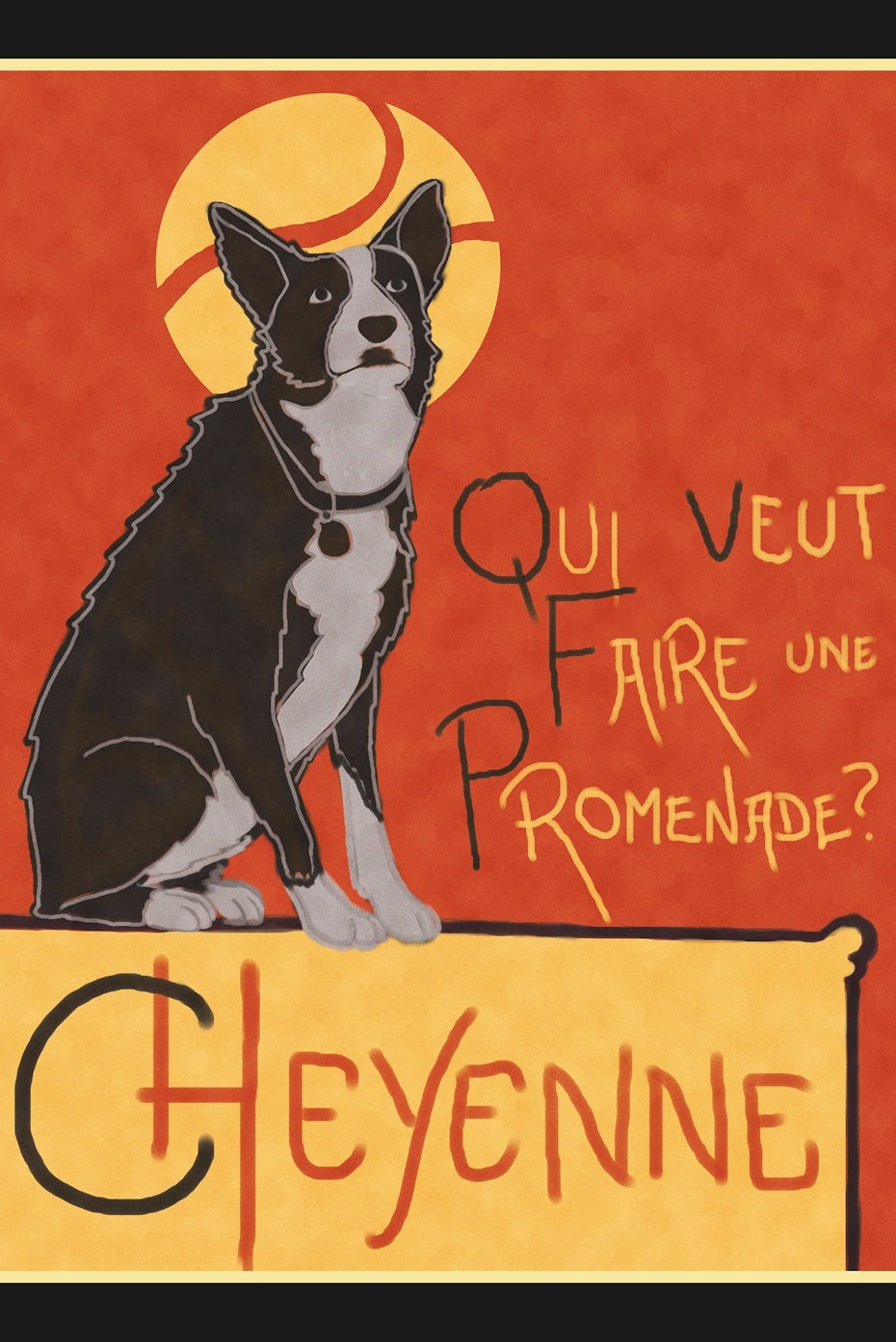 Toulouse Lautrec dog poster