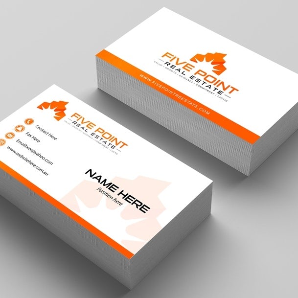 Five point real estate business card