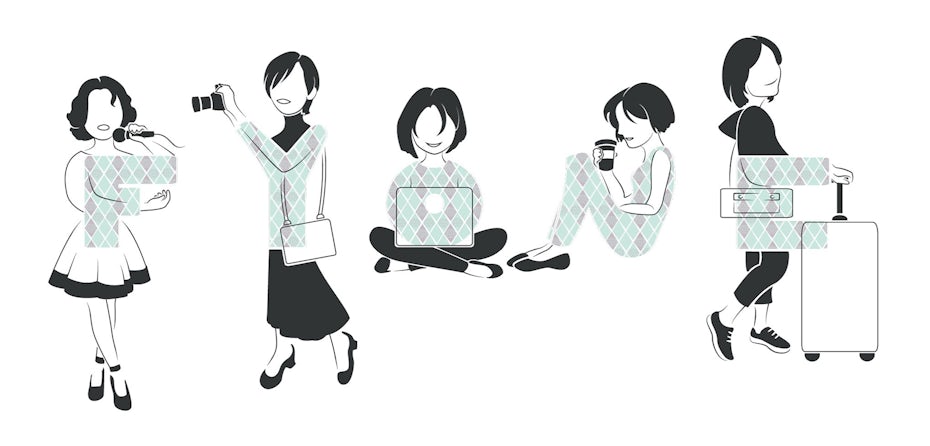 An illustration showing different lifestyles