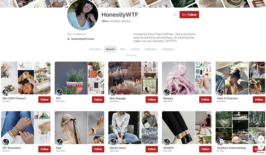 HonestlyWTF Pinterest page