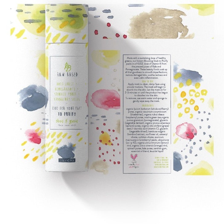 Watercolor skincare packaging