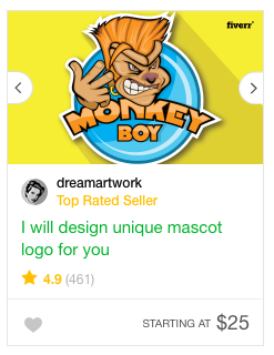 Logo design gig listing from Fiverr
