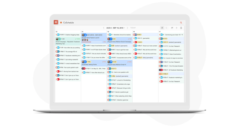 Screenshot from calendar app