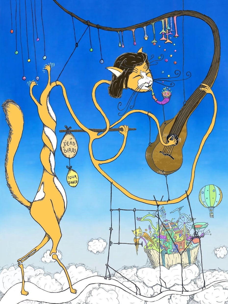 dream-like magical cat