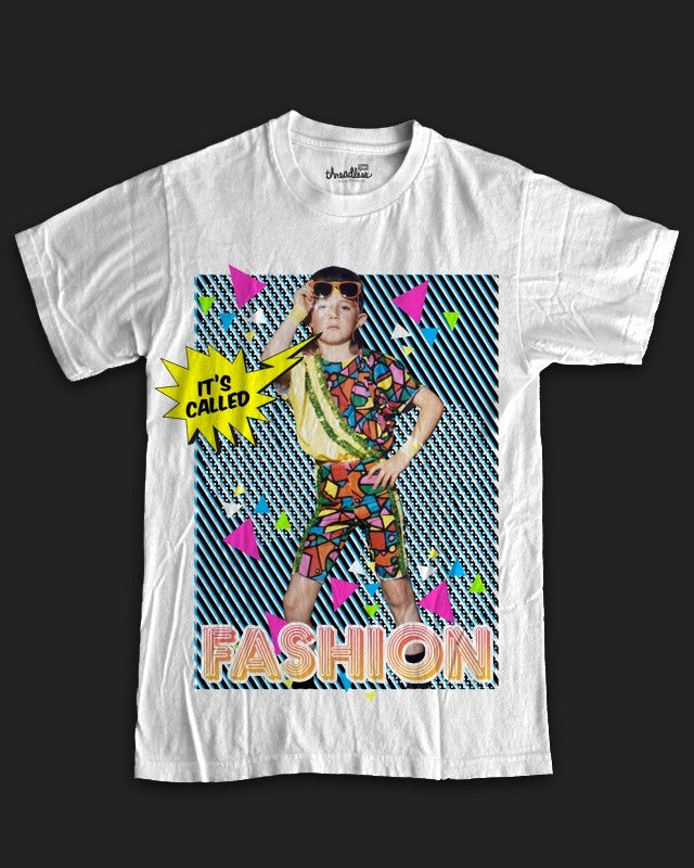 An intentionally garish 90s t-shirt design