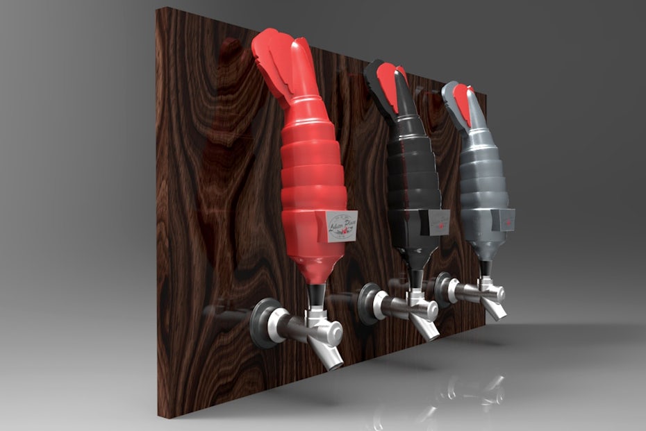 lobster beer tap design