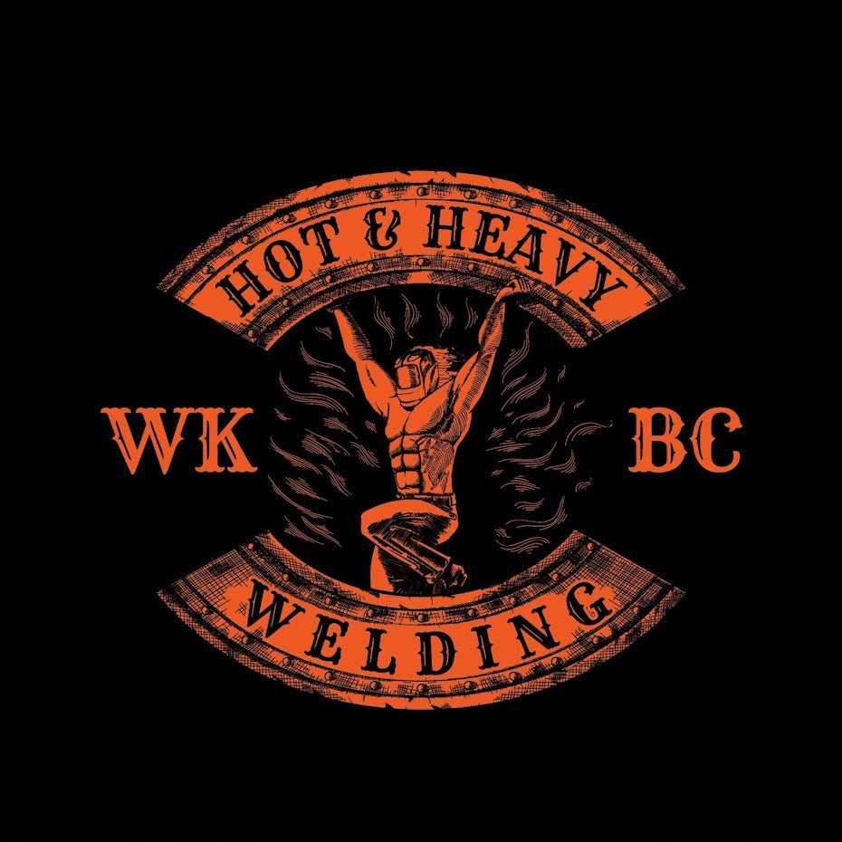 Logo and business card design for a portable welding company