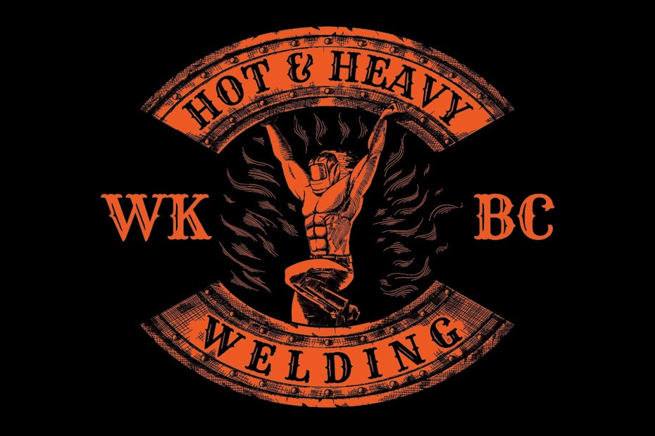 Logo and business card design for a portable welding company