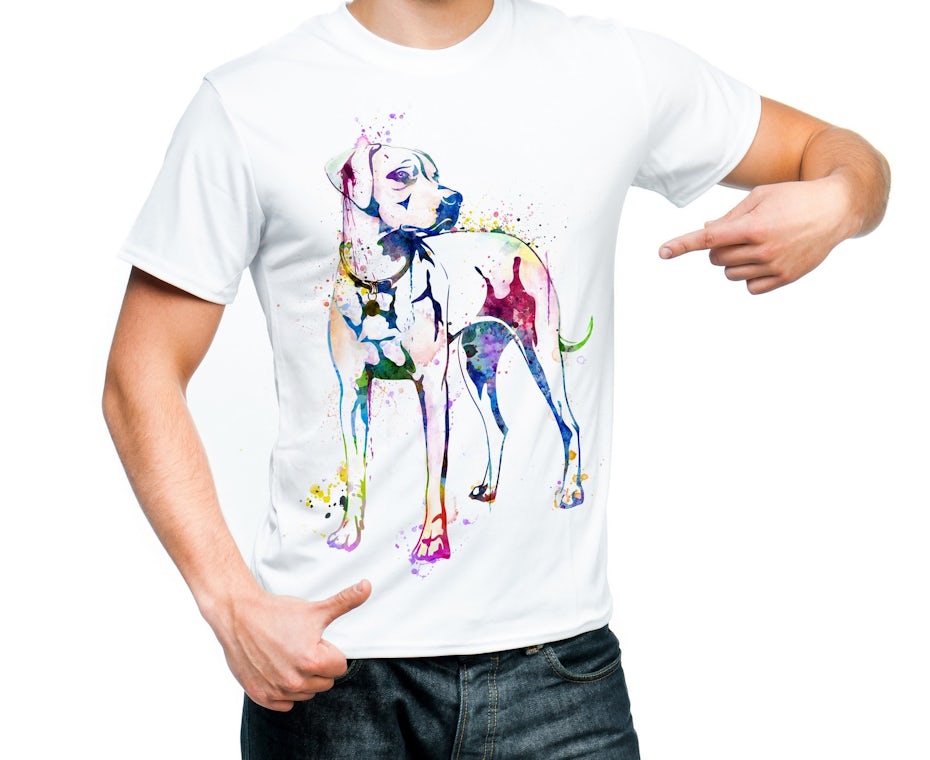 Dog Bright watercolor shirt