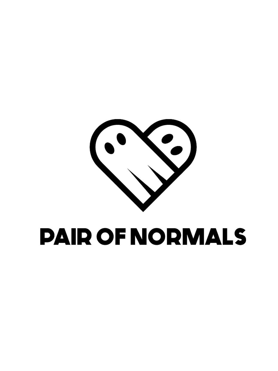 Ghosts as heart surreal logo