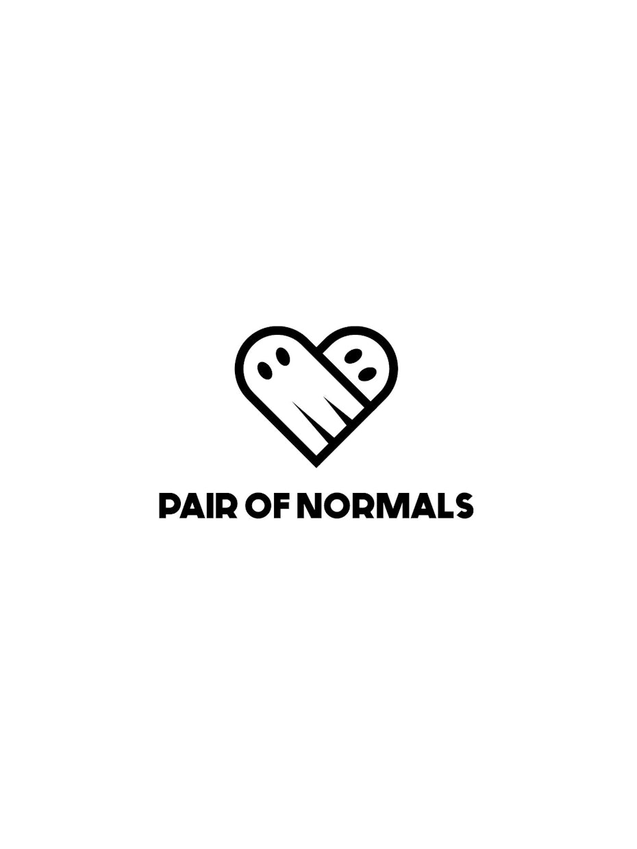 Ghosts as heart surreal logo