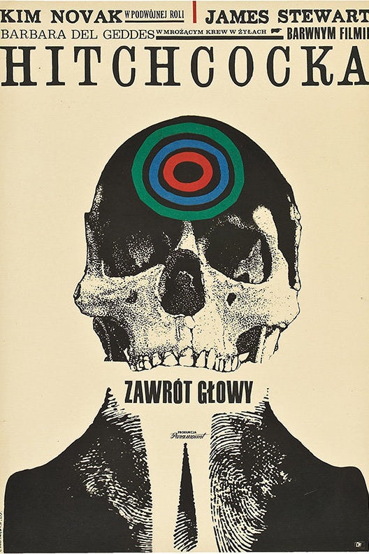 Disturbing monochromatic skull with stark color poppage