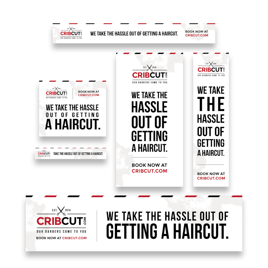 Haircut banner ad design