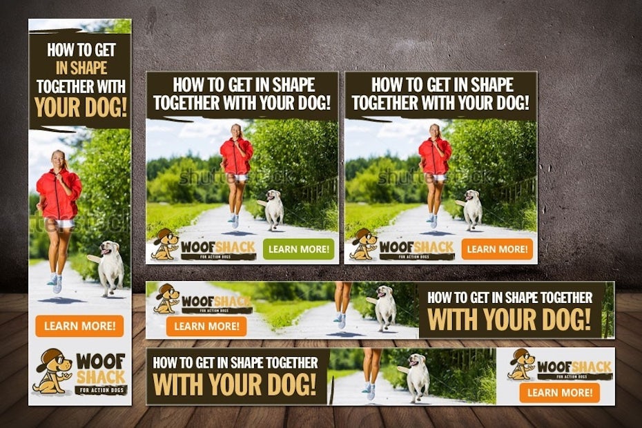 Woof Shack banner ad design