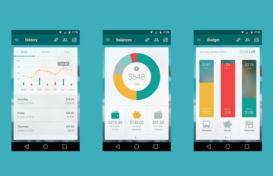 Suncorp Bank app design