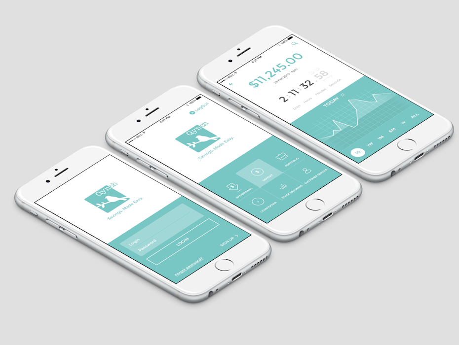 Silicon Valley banking startup app design
