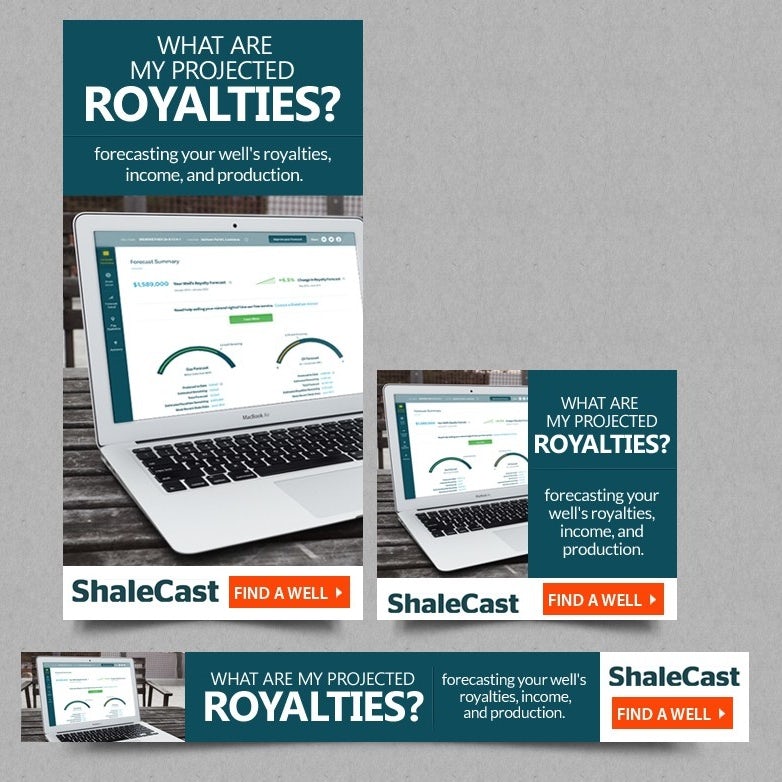 ShaleCast banner ad design