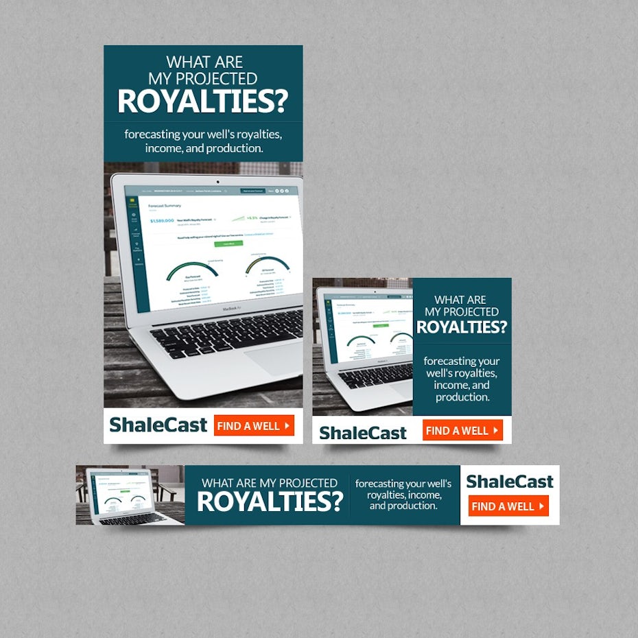 ShaleCast banner ad design