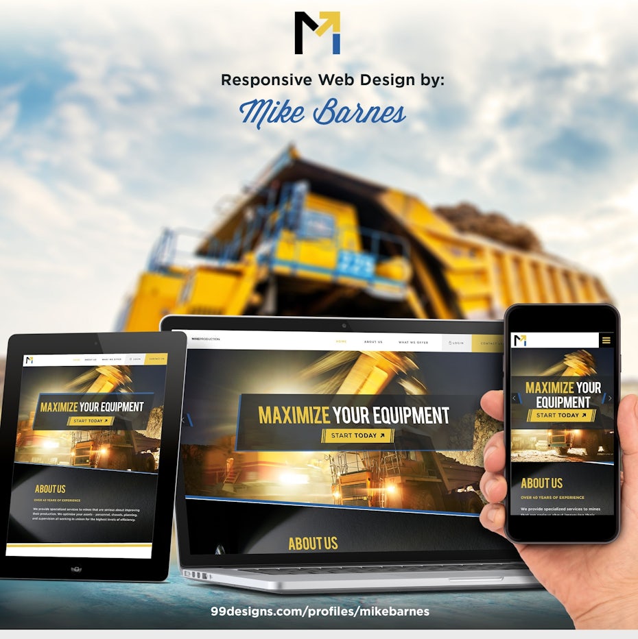 Mineproduction.com网站设计